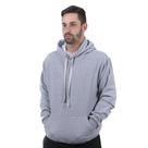 Moletom masculino canguru com capuz liso de bolso inverno cor - cinza