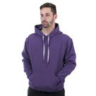 Moletom masculino canguru com capuz liso de bolso inverno cor - violeta