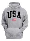 Moletom Masculino Casual Blusa De Frio Com Capuz Usa