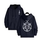 Moletom Masculino Com Símbolo Gótico 666, Estampa Demoníaca, Estilo Streetwear, Casual, Outono