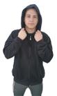 Moletom Masculino com Ziper Blusa De Frio Casaco Com Capuz Bolso Agasalho Algodão Preto Moletom Masculino com Ziper Blusa De Frio Casaco Com Capuz Bolso Agasalho Algodão Preto