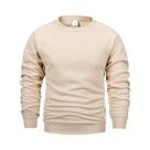 Moletom Masculino De Fleece Com Gola Redonda, Quente, Casual, Solto, Manga Longa, Cor Sólida, Outono