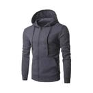 Moletom masculino de lã com zíper solto casual com capuz para primavera outono