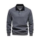 Moletom Masculino De Moda Outono Com Gola Polo Casual Em Algodão De Qualidade 2023 Moletom Masculino De Moda Outono Com Gola Polo Casual Em Algodão De Qualidade 2023