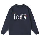 Moletom masculino DSQ ICON, pulôver quente, gola redonda, algodão