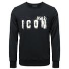 Moletom masculino DSQ ICON, pulôver quente, gola redonda, algodão