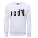 Moletom masculino DSQ ICON, pulôver quente, gola redonda, algodão