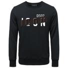 Moletom masculino DSQ ICON, pulôver quente, gola redonda, algodão