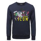 Moletom masculino DSQ ICON, pulôver quente, gola redonda, algodão