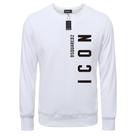 Moletom masculino DSQ ICON, pulôver quente, gola redonda, algodão