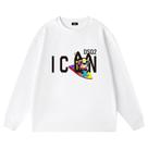 Moletom masculino DSQ ICON, pulôver quente, gola redonda, algodão