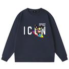Moletom masculino DSQ ICON, pulôver quente, gola redonda, algodão