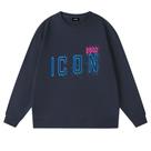 Moletom masculino DSQ ICON, pulôver quente, gola redonda, algodão