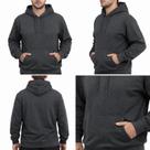 Moletom Masculino Flanelado com Capuz cor Cinza Tamanho GG