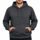 Moletom Masculino Flanelado com Capuz cor Cinza Tamanho M
