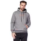 Moletom Masculino Gangster Capuz Estampado Cinza/Laranja