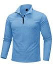 Moletom masculino KEFITEVD, pulôver com zíper, lã, azul celeste Moletom masculino KEFITEVD, pulôver com zíper, lã, azul celeste