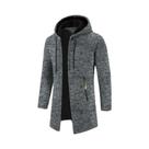 Moletom Masculino Oversize Com Capuz E Zíper, Manga Longa, Cor Sólida, Estilo Streetwear, Jaqueta De