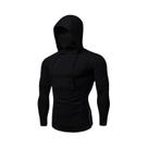 Moletom Masculino Oversized Com Capuz E Gola Alta Estilo Ninja Japonês, Bordado, Hip Hop Streetwear,