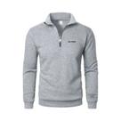 Moletom Masculino Oversized Com Capuz E Meio Zíper, Gola Alta, Tendência Primavera-Outono, Caimento Moletom Masculino Oversized Com Capuz E Meio Zíper, Gola Alta, Tendência Primavera-Outono, Caimento
