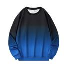 Moletom Masculino plus Size 110-190kg, Pullover Solto Com Gradiente, Gola Redonda, Hoodies De Lazer