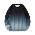 Moletom Masculino plus Size 110-190kg, Pullover Solto Com Gradiente, Gola Redonda, Hoodies De Lazer