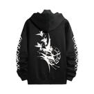 Moletom Masculino Preto Casual Com Capuz Para Outono/Inverno, Estilo Esportivo, Pullover Fashion