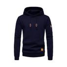 Moletom Masculino Quente Com Padrão Waffle, Casual, Sólido, Pullover Solto Para Esportes Ao Ar Livre