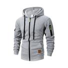 Moletom Masculino Slim Fit Com Capuz E Zíper, Manga Longa, Jaqueta Outono 2025, Roupa Masculina