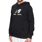 Moletom New Balance Essentials - masculino - preto+branco