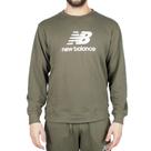 Moletom New Balance Essentials - masculino - verde+branco
