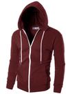 Moletom Ohoo DCF002 Slim Fit com Zíper Bordô Moletom Ohoo DCF002 Slim Fit com Zíper Bordô