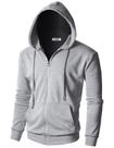 Moletom Ohoo DCF102 Leve Slim Fit com Capuz Cinza Moletom Ohoo DCF102 Leve Slim Fit com Capuz Cinza