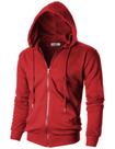 Moletom Ohoo DCF102 Masculino Leve com Capuz Slim e Zíper Moletom Ohoo DCF102 Masculino Leve com Capuz Slim e Zíper