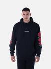 Moletom Overcome Canguru "Script Roses" Preto