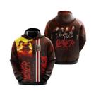 Moletom Oversized Unissex Com Estampa 3D SLAYER ROCK, Moda Casual Streetwear