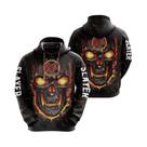 Moletom Oversized Unissex Com Estampa 3D SLAYER ROCK, Moda Casual Streetwear