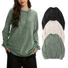 Moletom PEHMEA Oversized Acid Wash 100% algodão para mulheres