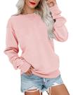 Moletom PGANDS feminino com gola redonda e manga comprida, blusa casual
