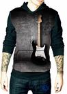 Moletom Rock N Roll masculino Guitarra blusa Adulto Cinza Moletom Rock N Roll masculino Guitarra blusa Adulto Cinza
