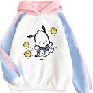 Moletom SANMU Loose Contrasting Pochacco Dog Print Moletom SANMU Loose Contrasting Pochacco Dog Print