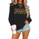 Moletom SFHFY Spooky Season bordado de Halloween feminino