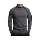 Moletom Tático Masculino De Outono Inverno Com Zíper Duplo Em Fleece Polar, Casual, Cor Sólida, Gola