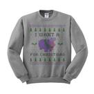Moletom TeesAndTankYou Hipopótamo Natal Cinza 2XL Moletom TeesAndTankYou Hipopótamo Natal Cinza 2XL