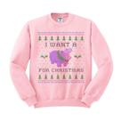 Moletom TeesAndTankYou Hipopótamo Natal Rosa 2XL Moletom TeesAndTankYou Hipopótamo Natal Rosa 2XL