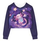 Moletom Tongluoye Cute Axolotl para meninas de 8 a 10 anos roxo