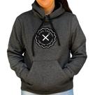 Moletom Txc Fem Cinza Logo Preto
