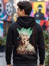 Moletom Unissex - Anime Dr Stone - Senku - Premium Tamanho:MCor:Preto