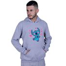 Moletom Unissex Canguru Lilo Stitch Coração Moletom Unissex Canguru Lilo Stitch Coração