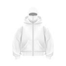 Moletom Unissex Com Capuz Duplo Balaclava Y2K Gótico Harajuku, Suéter De Inverno Com Zíper, Roupa